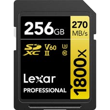 Lexar 256GB Professional 1800x UHS-II SDXC Memory Card (270MB/s) Lexar 256GB Professional 1800x UHS-II SDXC Memory Card (270MB/s)