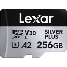 Lexar 256GB Professional Silver Plus microSDXC UHS-I Memory Card + SD Adaptor Lexar 256GB Professional Silver Plus microSDXC UHS-I Memory Card + SD Adaptor
