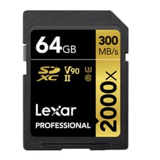 Lexar 64GB Professional 2000x UHS-II SDXC Memory Card (300MB/s) Lexar 64GB Professional 2000x UHS-II SDXC Memory Card (300MB/s)