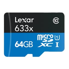 Lexar 633X 64GB MicroSDXC Memory Card (100MB/s)