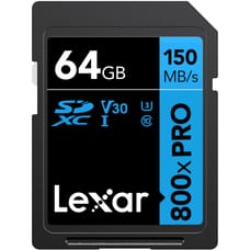 Lexar 64GB 800x PRO UHS-I SDXC Memory Card (150 MB/s)