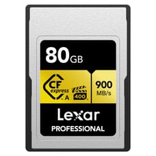 Lexar 80GB Professional CFexpress Type A Card Gold Series (900MB/s) Lexar 80GB Professional CFexpress Type A Card Gold Series (900MB/s)