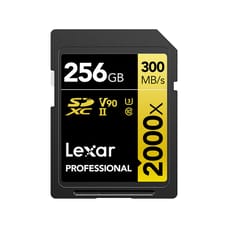 Lexar Professional 256GB 2000x UHS-II SDXC Memory Card 