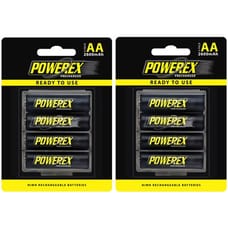 Powerex Precharged Rechargeable AA 2600mAh Batteries (2x 4-Pack)