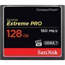 SanDisk 1067x 128GB Extreme Pro CF Memory Card (160MB/s)