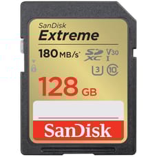 SanDisk Extreme 128GB UHS-I SDXC Memory Card (180MB/s)