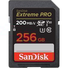 SanDisk Extreme Pro 256GB UHS-I SDXC Memory Card (200MB/s) SanDisk Extreme Pro 256GB UHS-I SDXC Memory Card (200MB/s)
