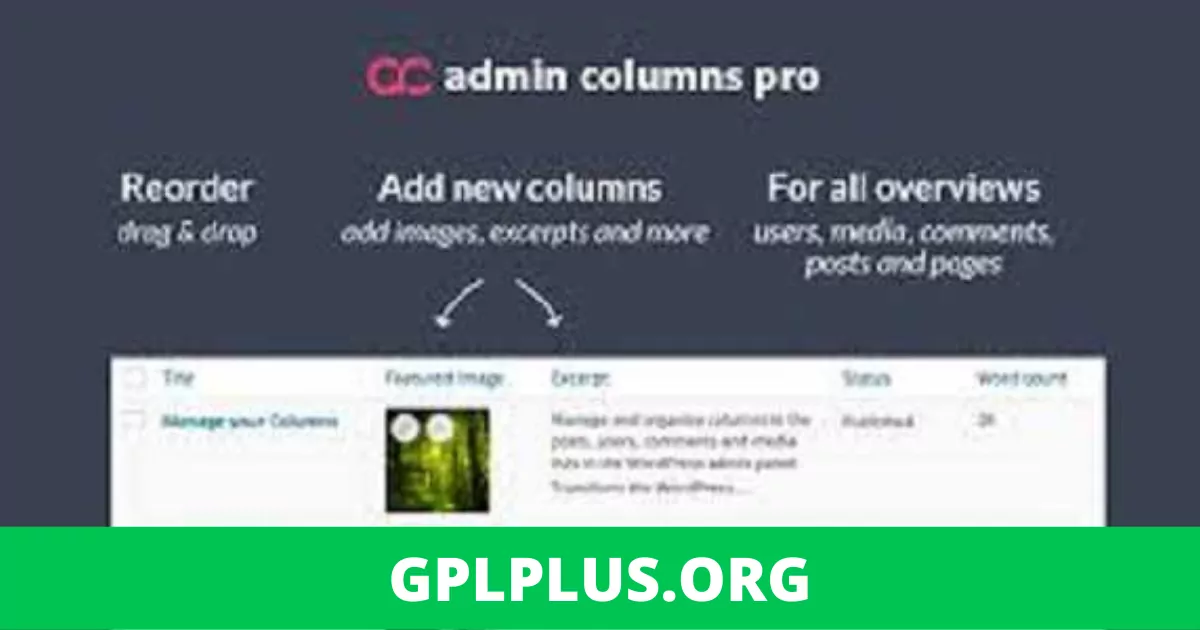 Admin Columns Pro v5.6.4 – Core File GPL Latest Version