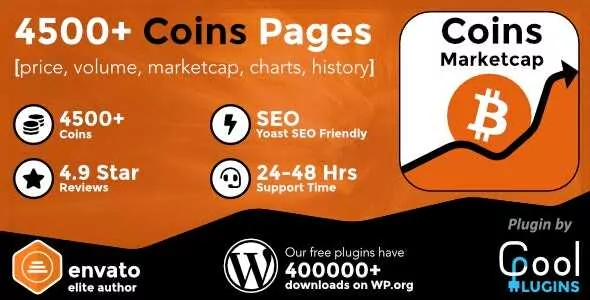 Coins MarketCap GPL v4.9 – WordPress Cryptocurrency Plugin