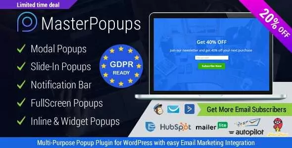 Master Popups GPL v3.8.5 – Popup Plugin for WordPress & Popup Editor