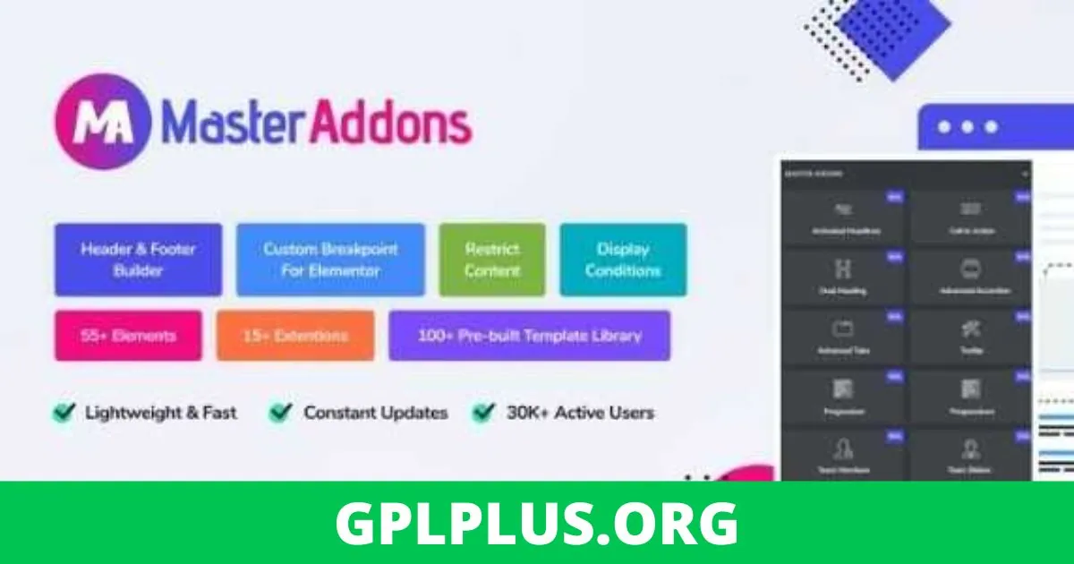 Master Addons for Elementor GPL