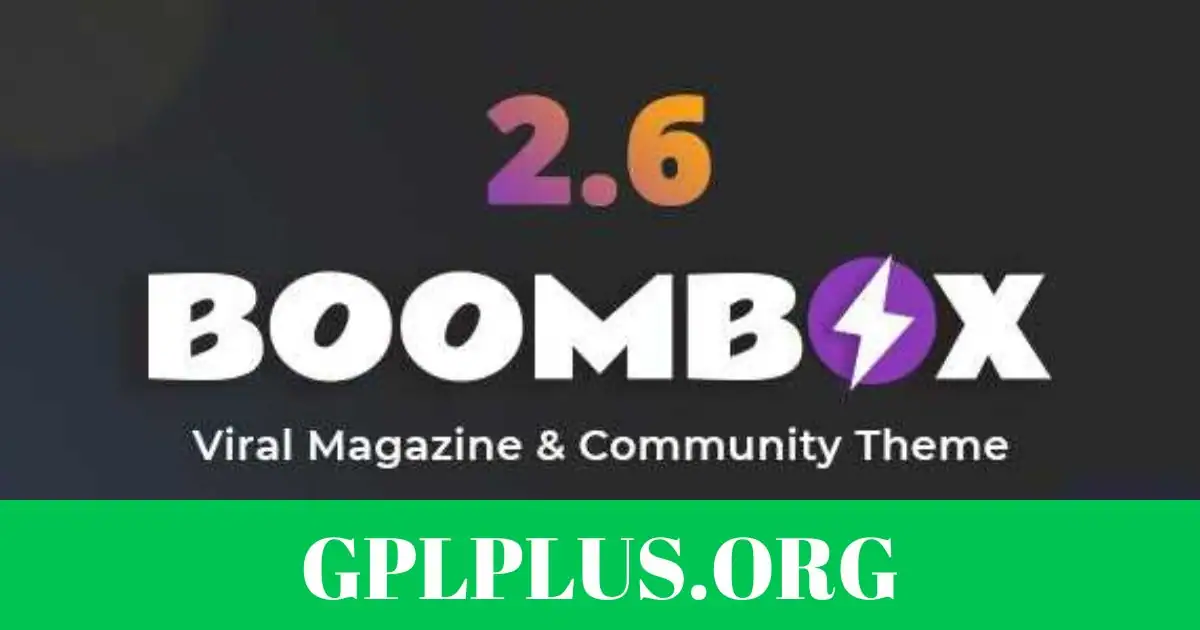 BoomBox Theme GPL v2.8.4