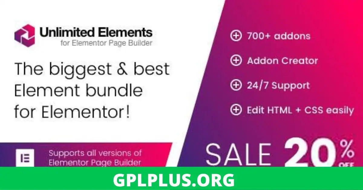 Unlimited Elements for Elementor Pro GPL v1.5.35 Latest Version