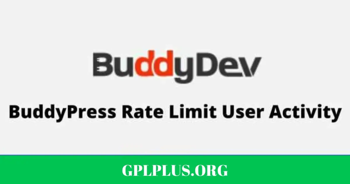 BuddyPress Rate Limit User Activity GPL