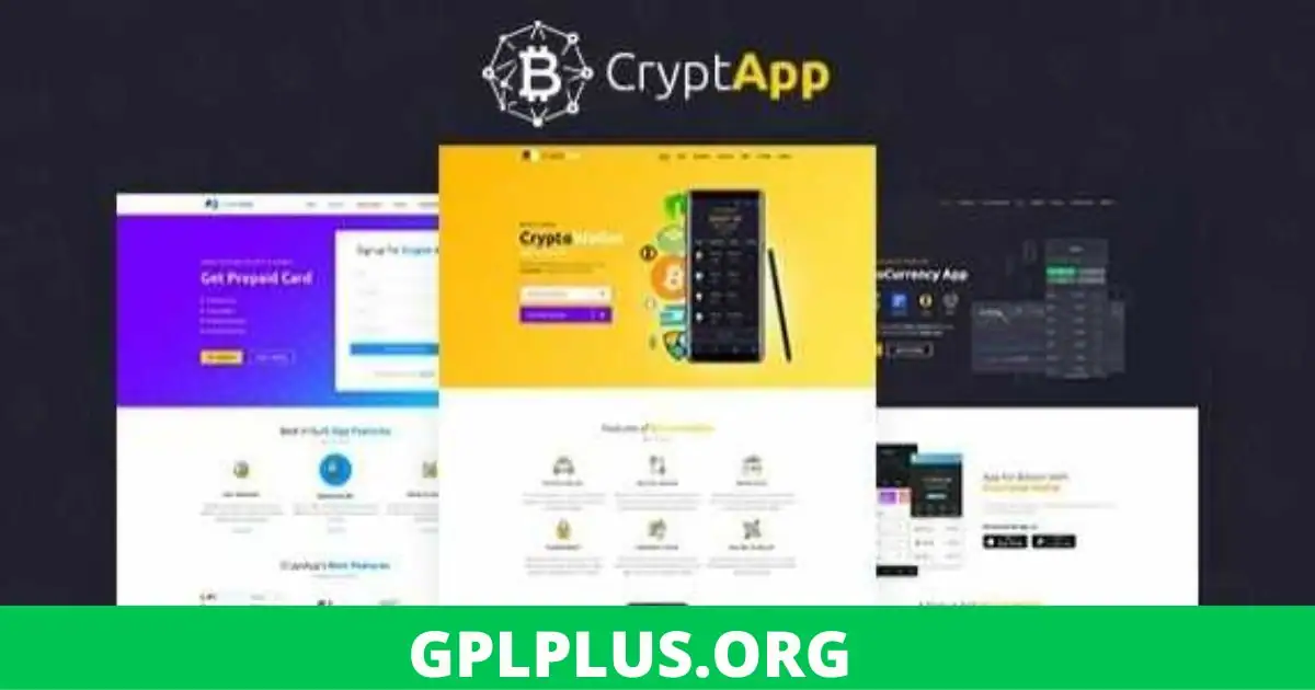 CryptApp Landing Page Theme GPL