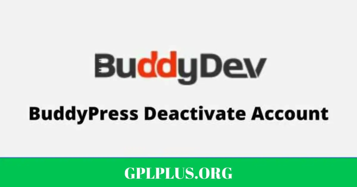 BuddyPress Deactivate Account GPL