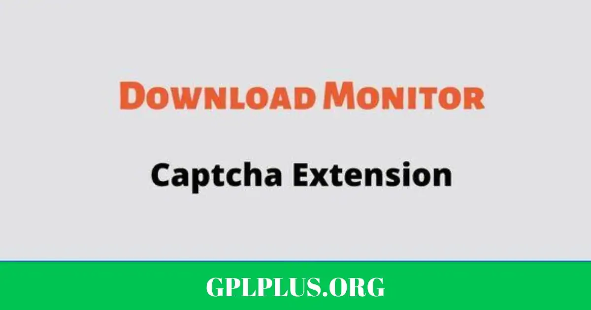 Download Monitor Captcha Extension