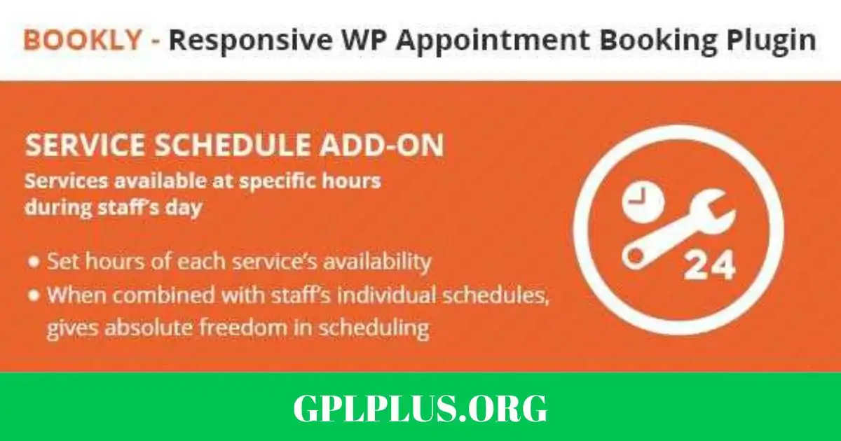Bookly Service Schedule Addon GPL