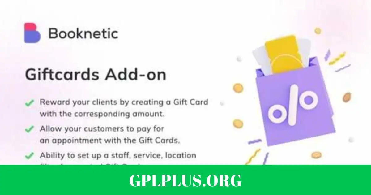 Giftcards for Booknetic Addon GPL