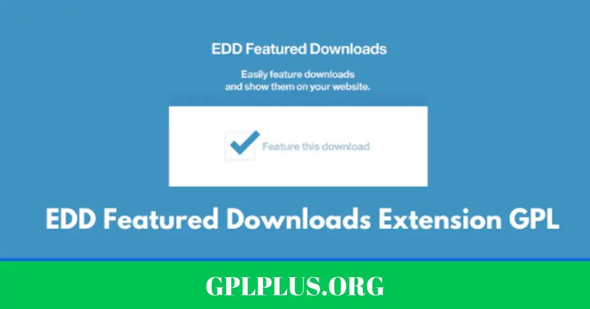 EDD Featured Downloads Extension GPL